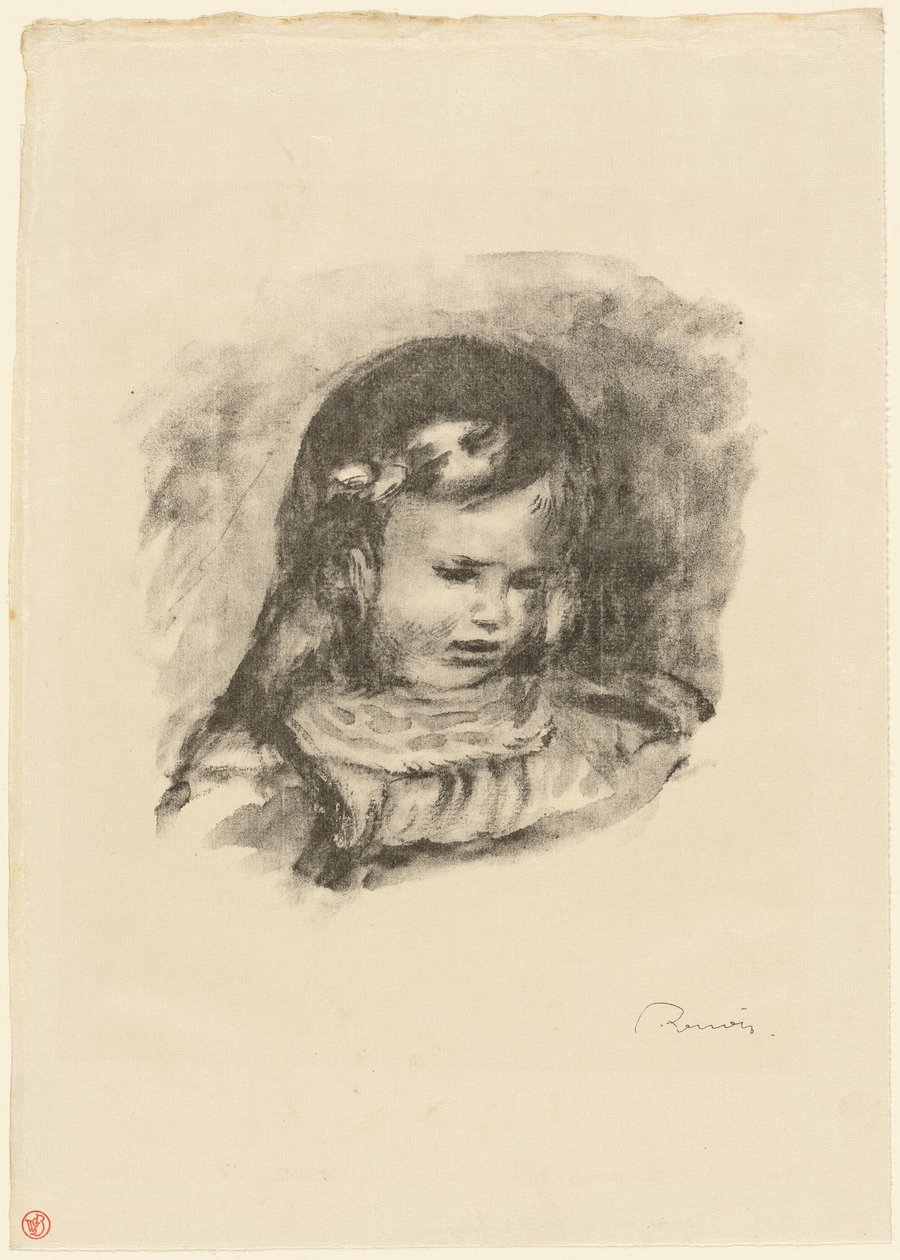 Claude Renoir, tête baissée - Pierre Auguste Renoir