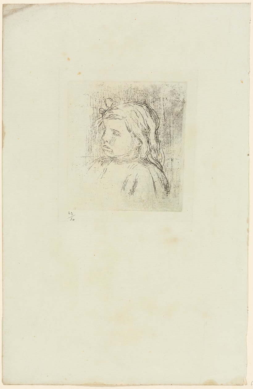 Claude Renoir tourné trois quarts à gauche - Pierre Auguste Renoir