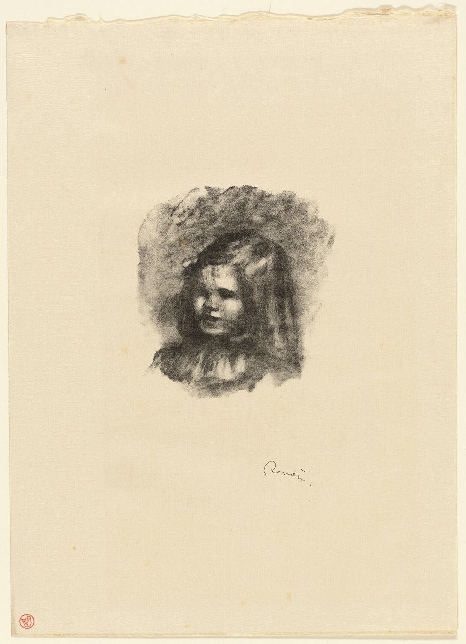 Claude Renoir, tourné vers la gauche - Pierre Auguste Renoir