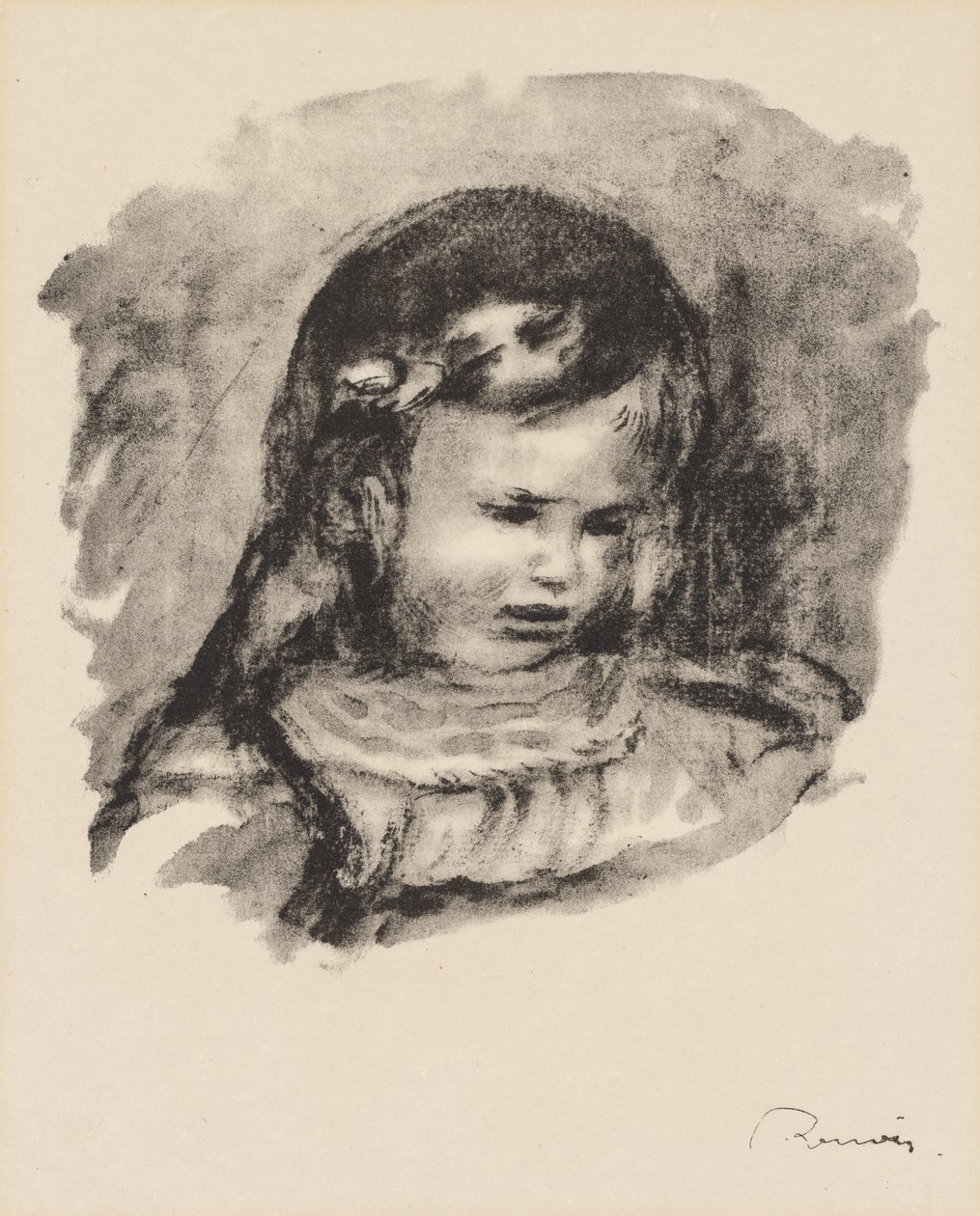 Claude Renoir, la tête baissée - Pierre Auguste Renoir