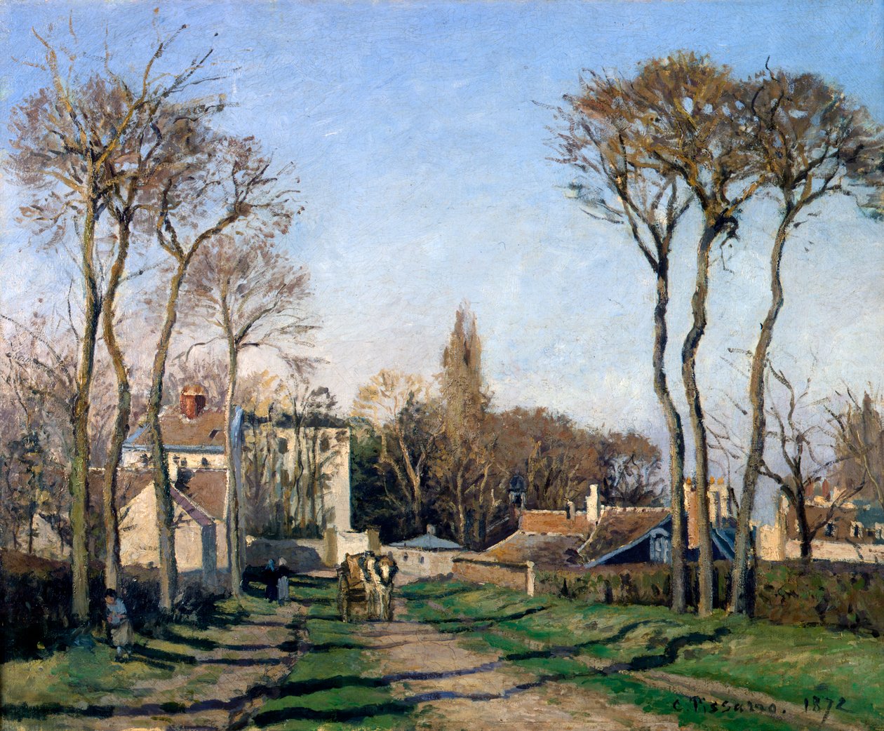 Entrée du village de Voisins, Yvelines - Pierre Auguste Renoir