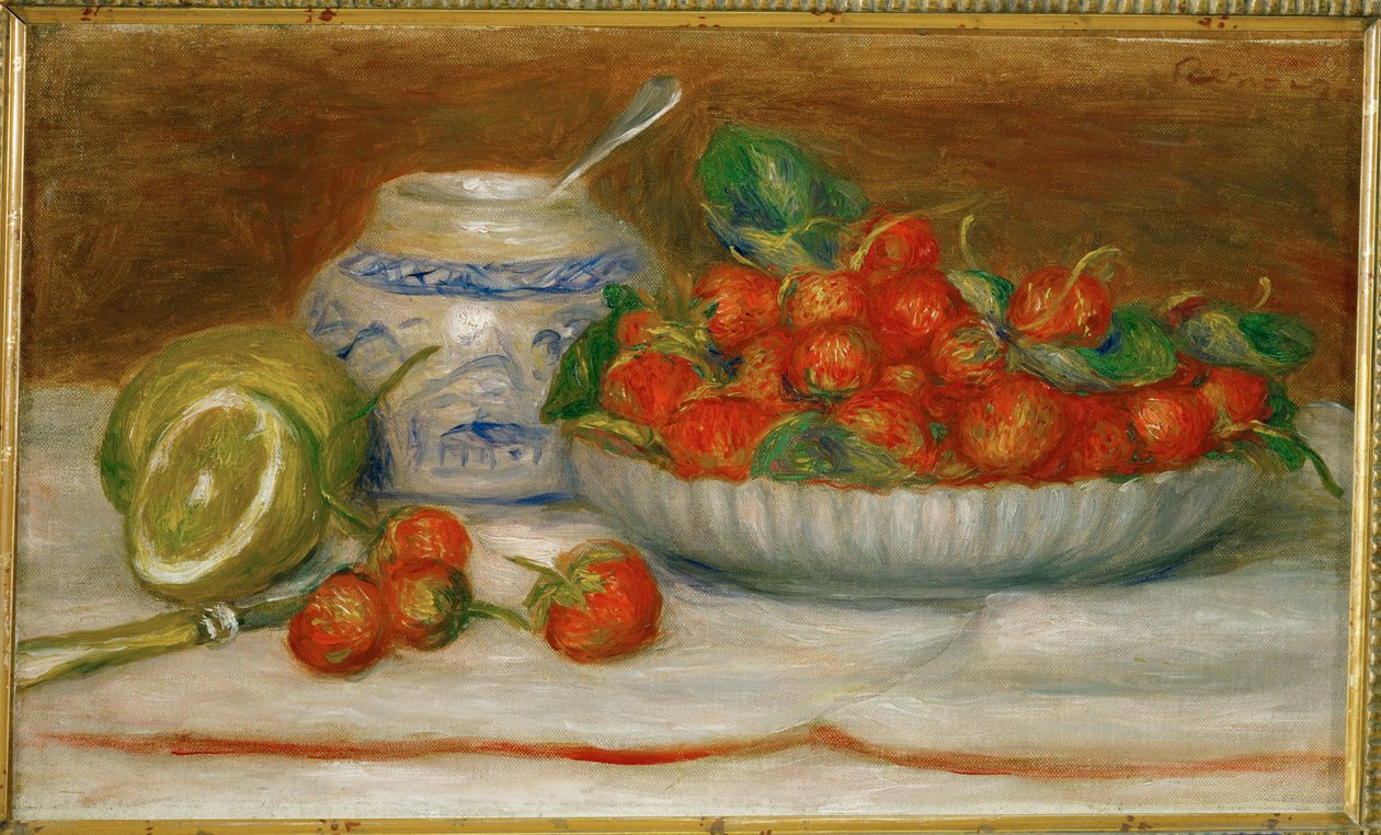 Fraises (oil on canvas) - Pierre Auguste Renoir