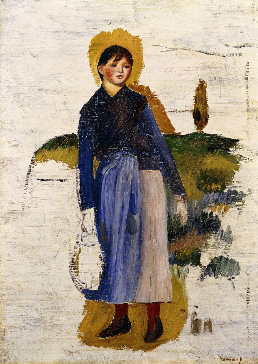 Fille avec des bas rouges, 1886 - Pierre Auguste Renoir