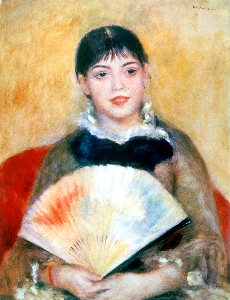 Fille avec un éventail, 1881 - Pierre-Auguste Renoir