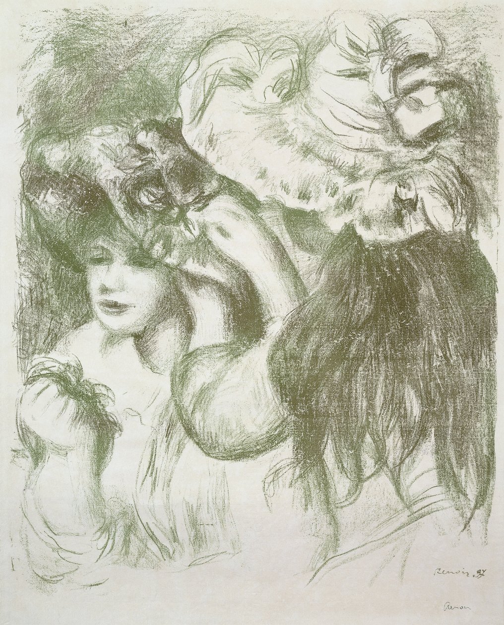 Le Chapeau Épinglé, Première Planche, c.1897 - Pierre Auguste Renoir
