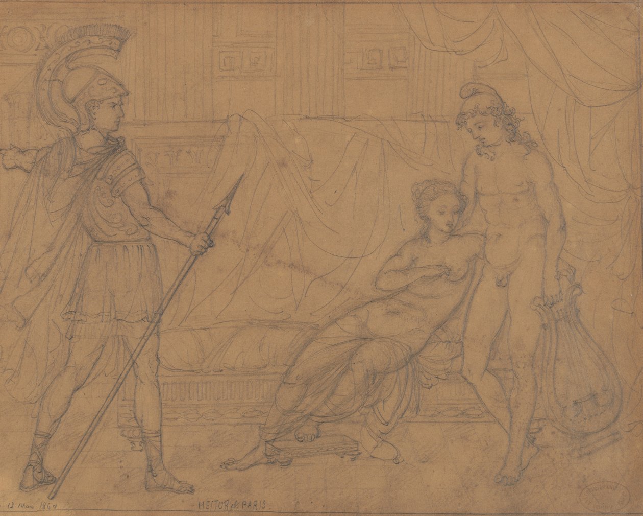 Hector et Paris - Pierre Auguste Renoir