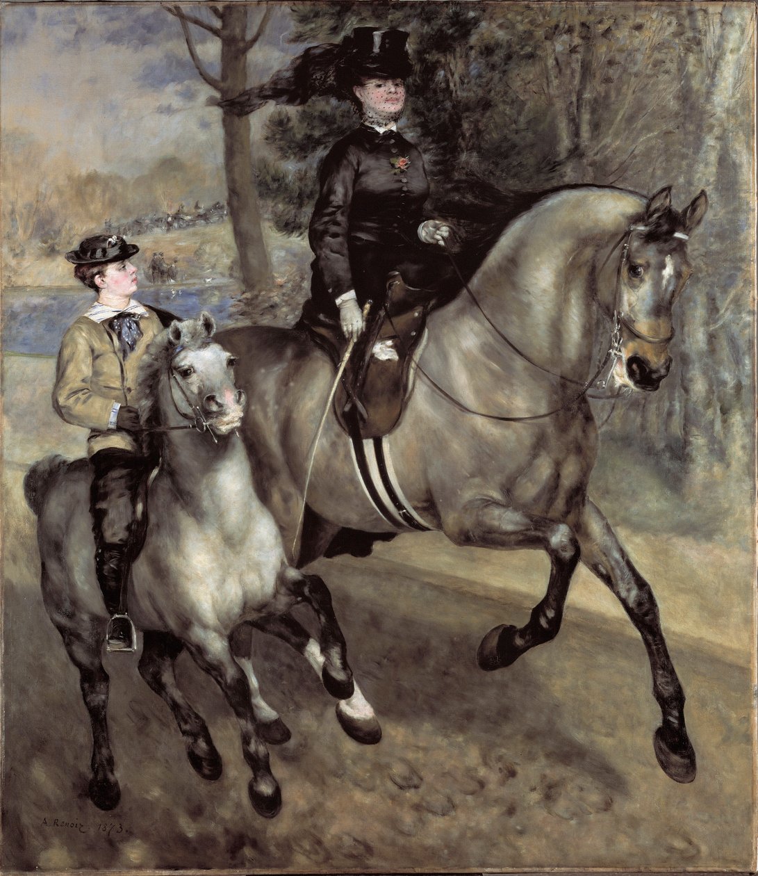 Cavaliers au Bois de Boulogne. Peinture de Pierre-Auguste Renoir - Pierre Auguste Renoir