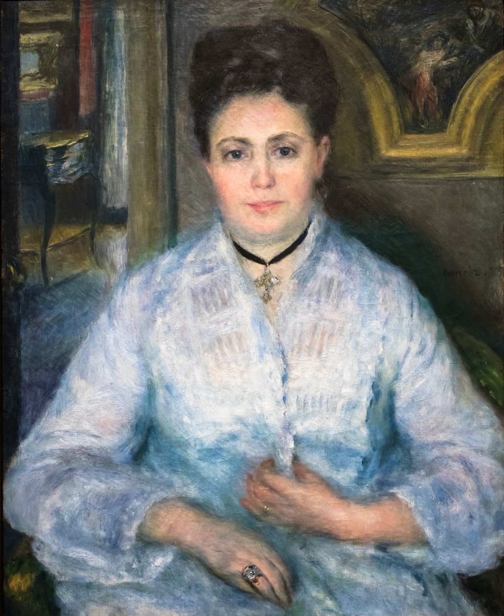 Madame Victor Choquet en blanc - Pierre Auguste Renoir