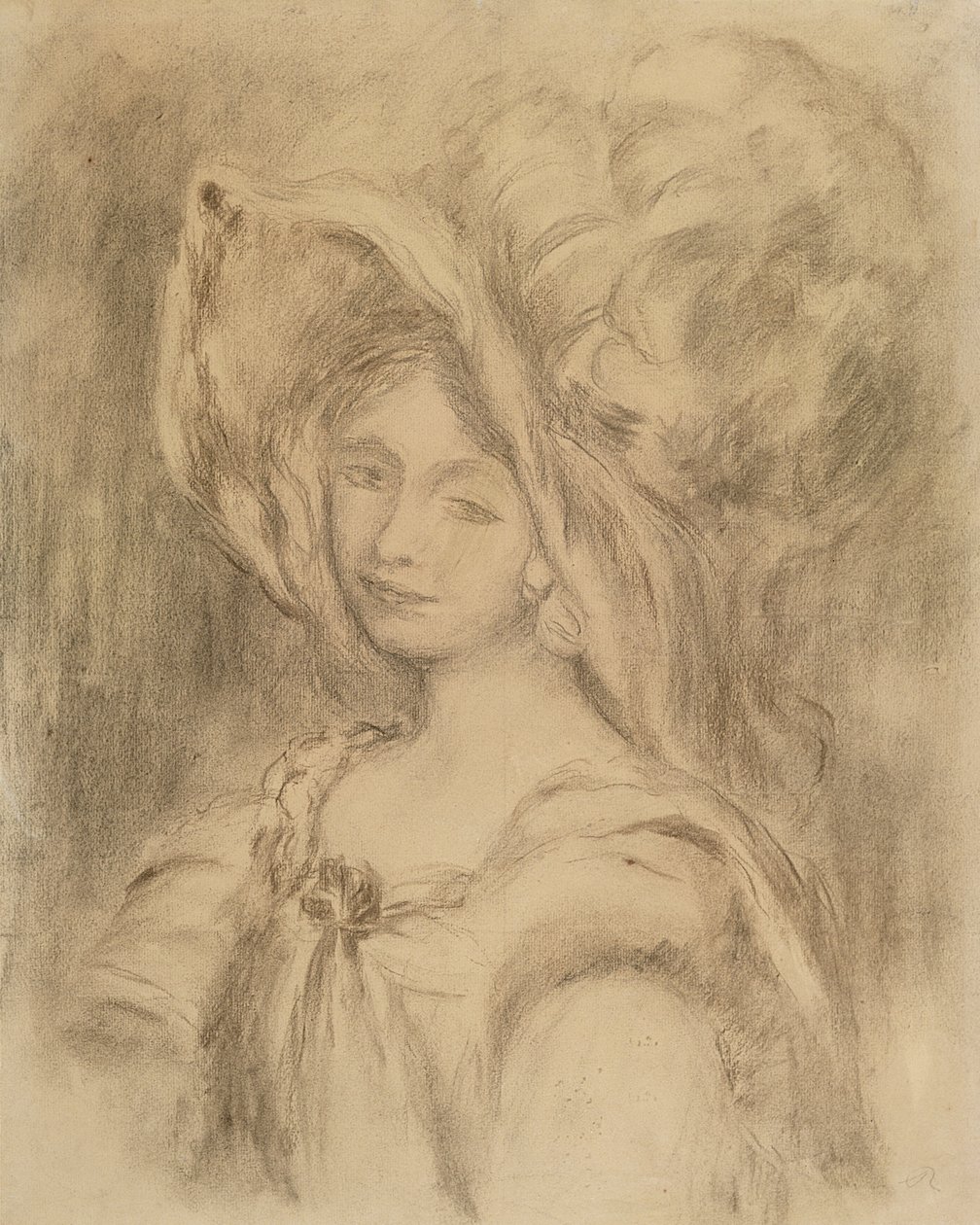 Mme Dieterle avec un chapeau, c.1896 - Pierre Auguste Renoir