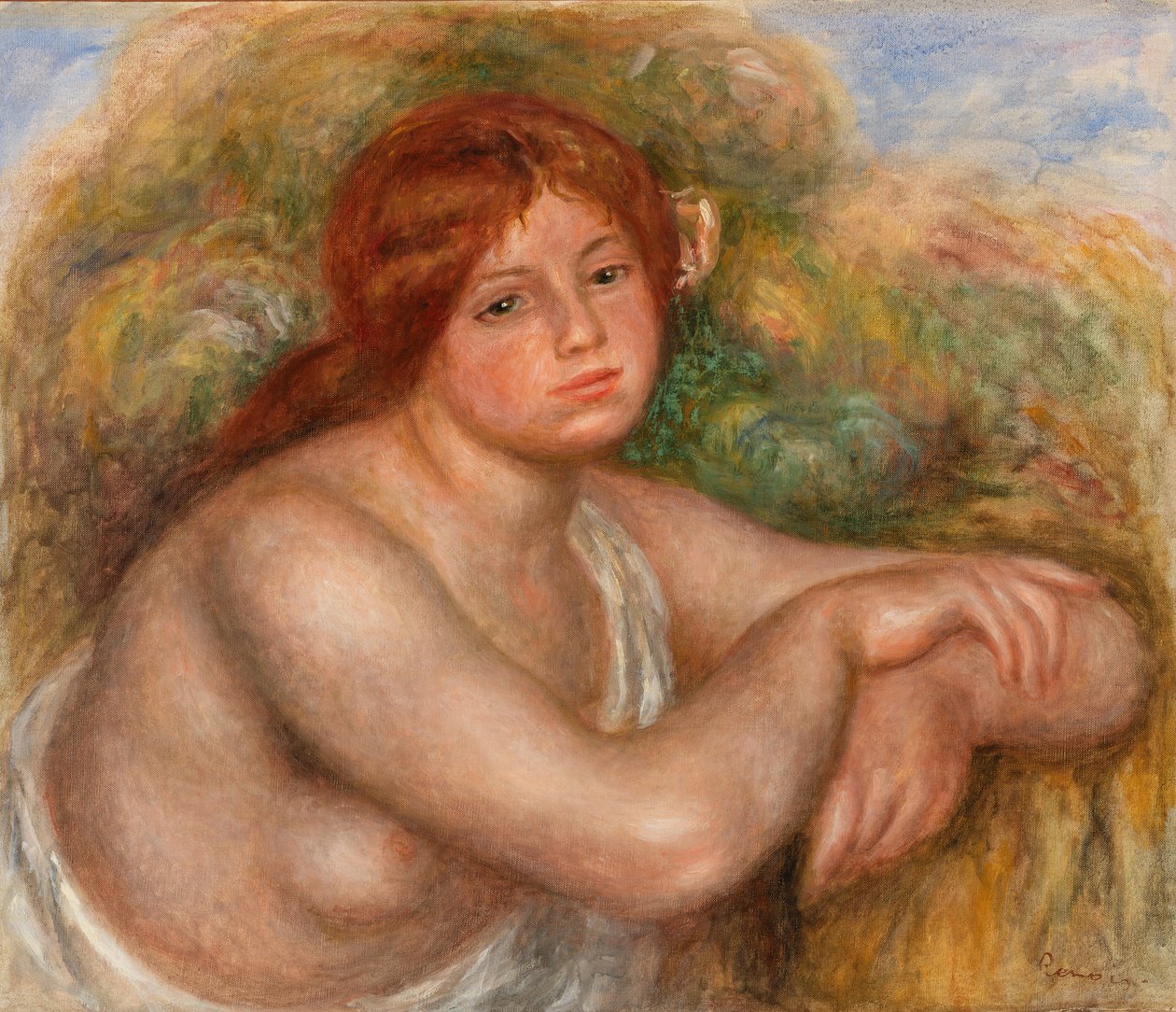 Étude de nu, buste de femme - Pierre Auguste Renoir
