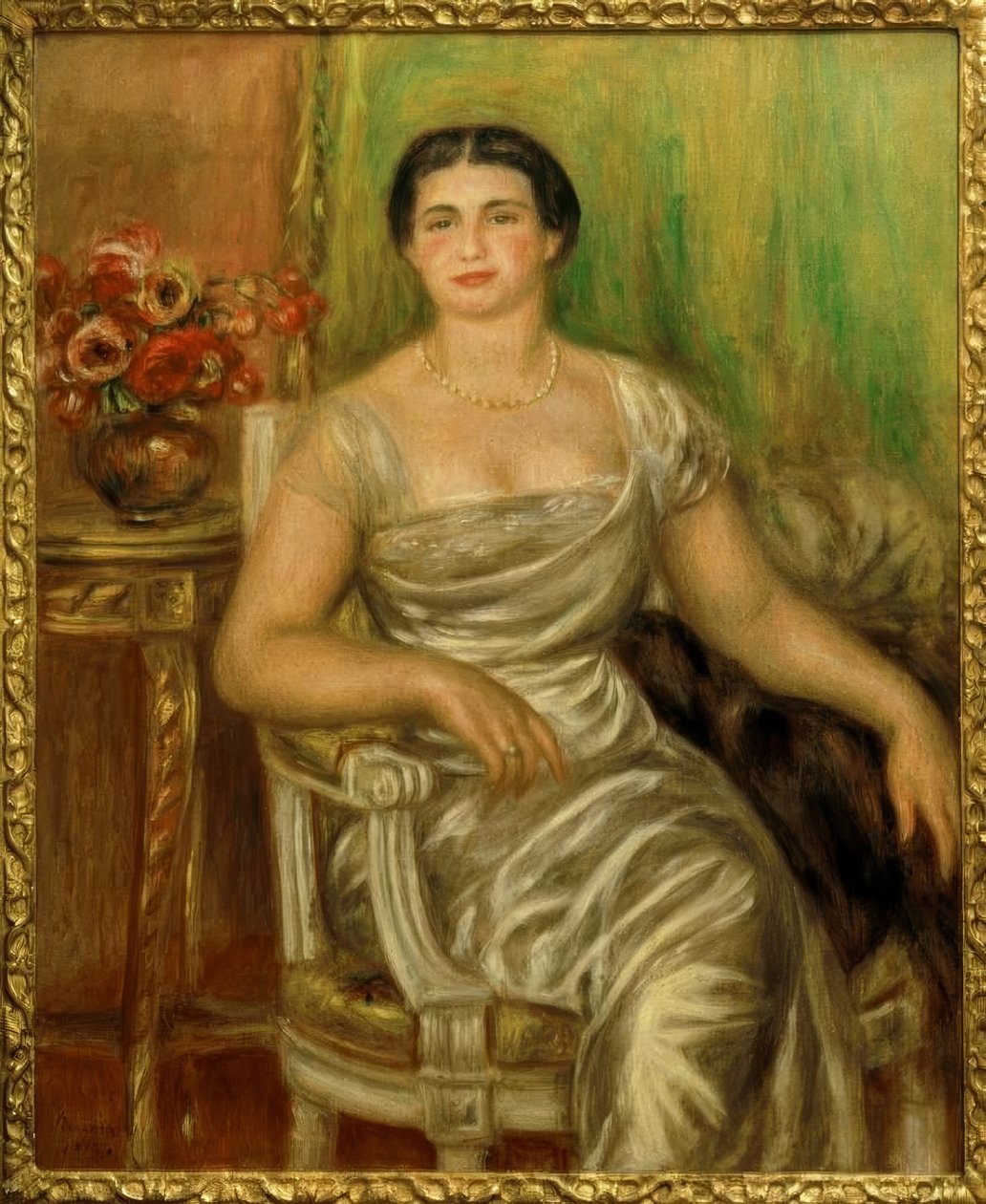 Portrait de la poétesse Alice Vallières-Merzbach - Pierre Auguste Renoir