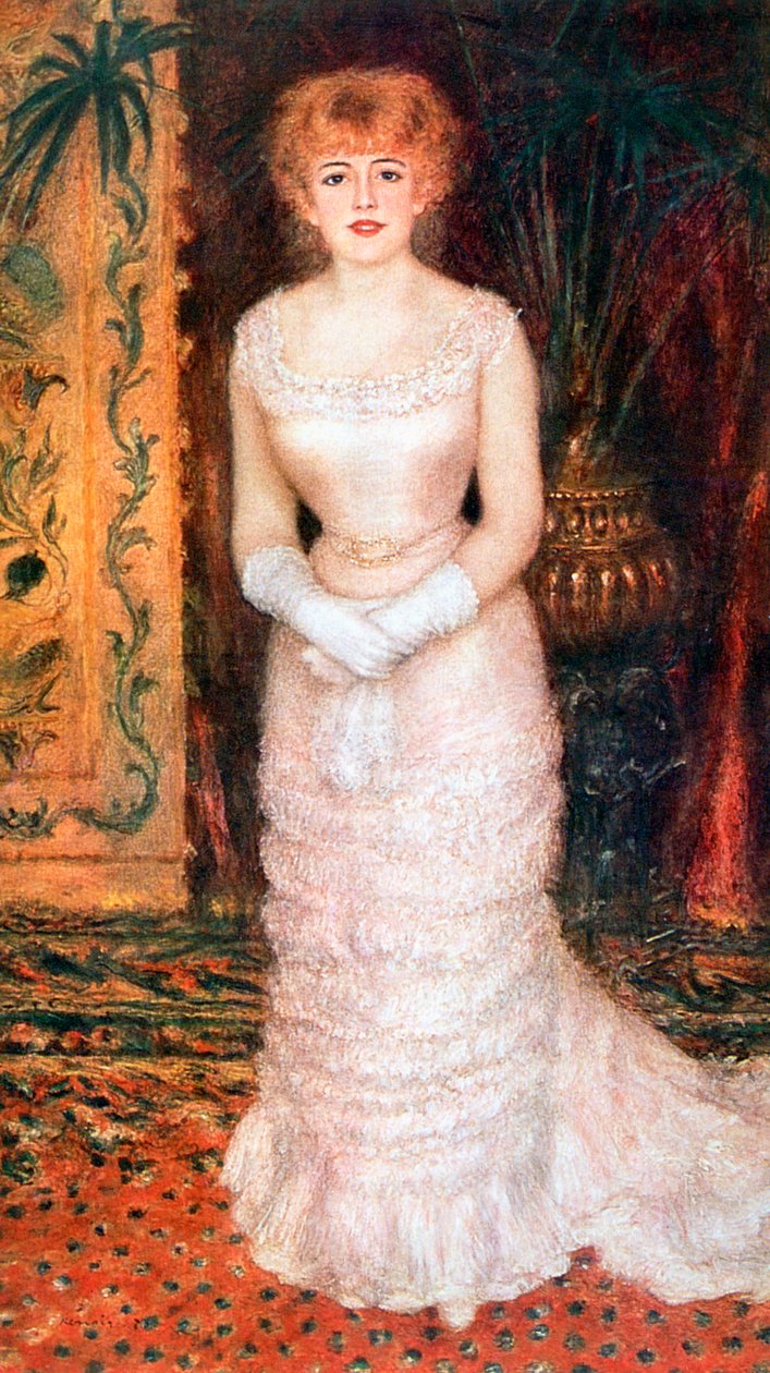 Renoir、PORTRAIT DE JEANNE SAMARY、希少画集画 File:Pierre-Auguste Renoir - Portrait de l'actrice Jeanne