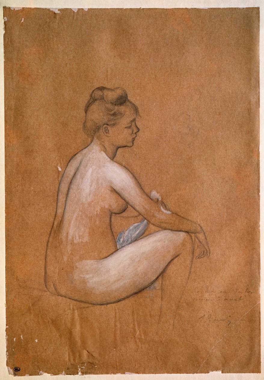 Baigneuse assise - Pierre Auguste Renoir
