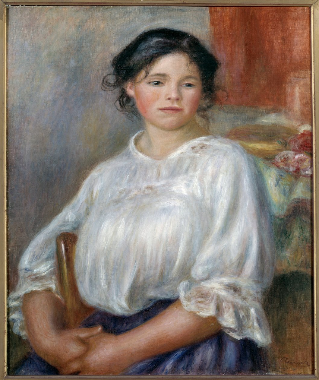 Jeune fille assise - Pierre Auguste Renoir