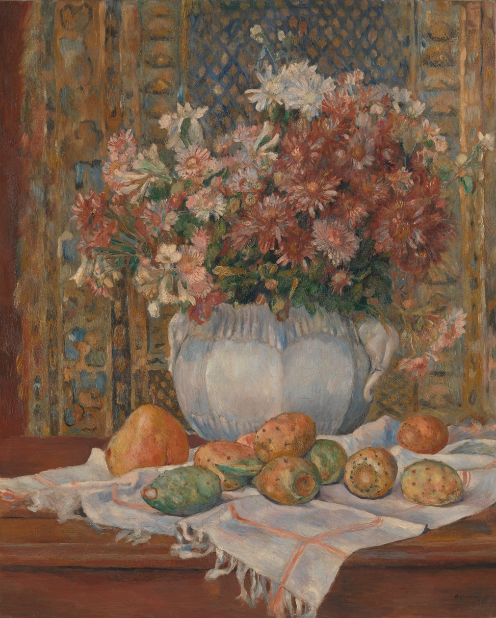 Nature morte avec fleurs et figues de Barbarie, c.1885 - Pierre Auguste Renoir