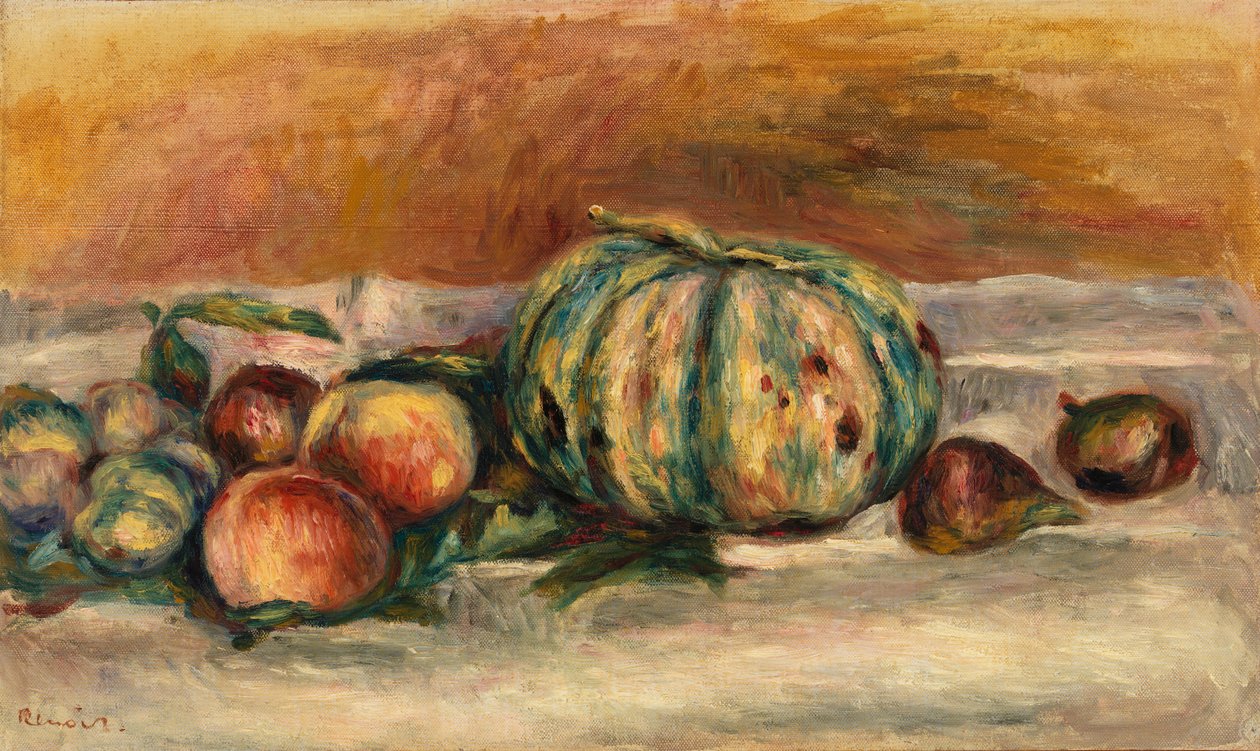 Nature morte au melon - Pierre-Auguste Renoir