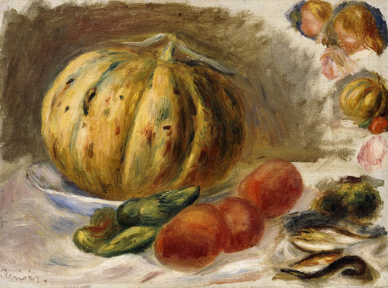 Nature Morte au Melon et Tomates, c.1900 - Pierre Auguste Renoir