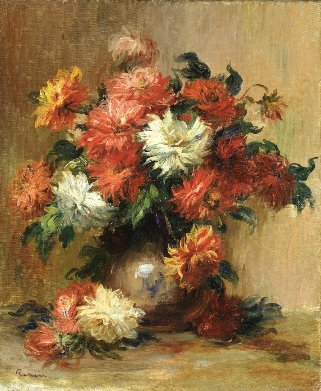Nature morte avec dahlias, vers 1886-1890 - Pierre Auguste Renoir
