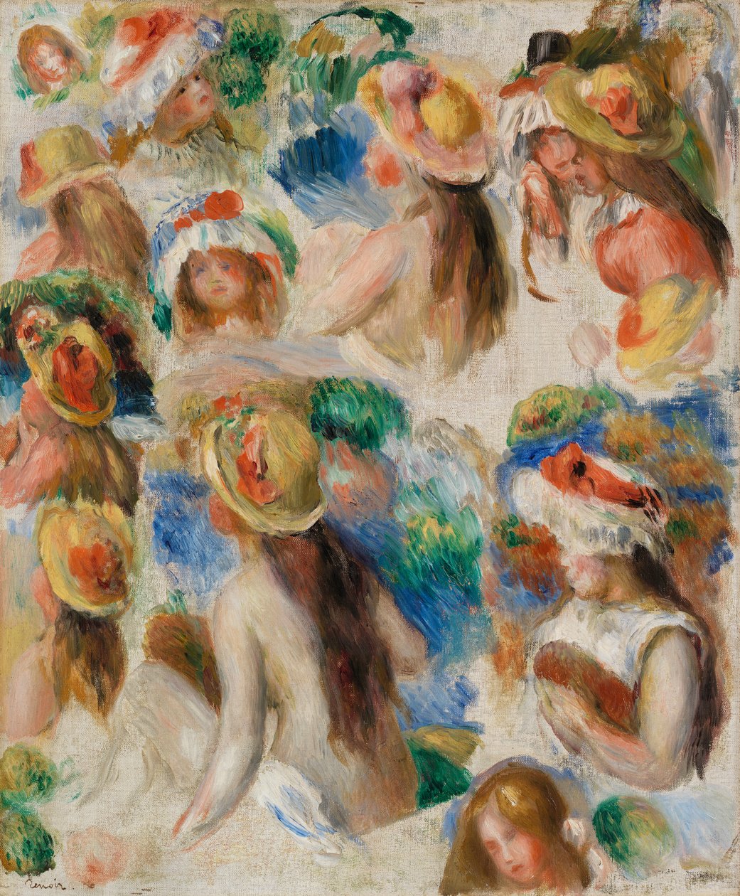 Étude de têtes - Pierre Auguste Renoir