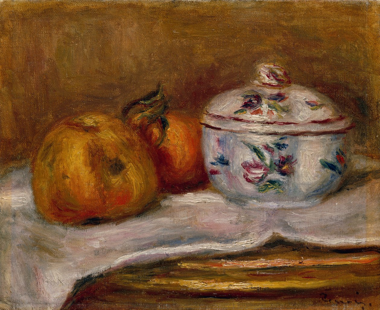 Bol de sucre, pomme et orange - Pierre Auguste Renoir