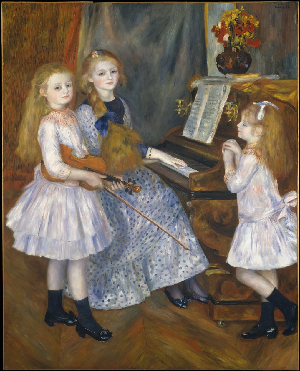 Les filles de Catulle Mendès au piano - Pierre Auguste Renoir