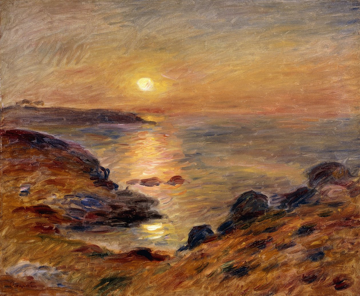Le Coucher du Soleil à Douarnenez - Pierre Auguste Renoir