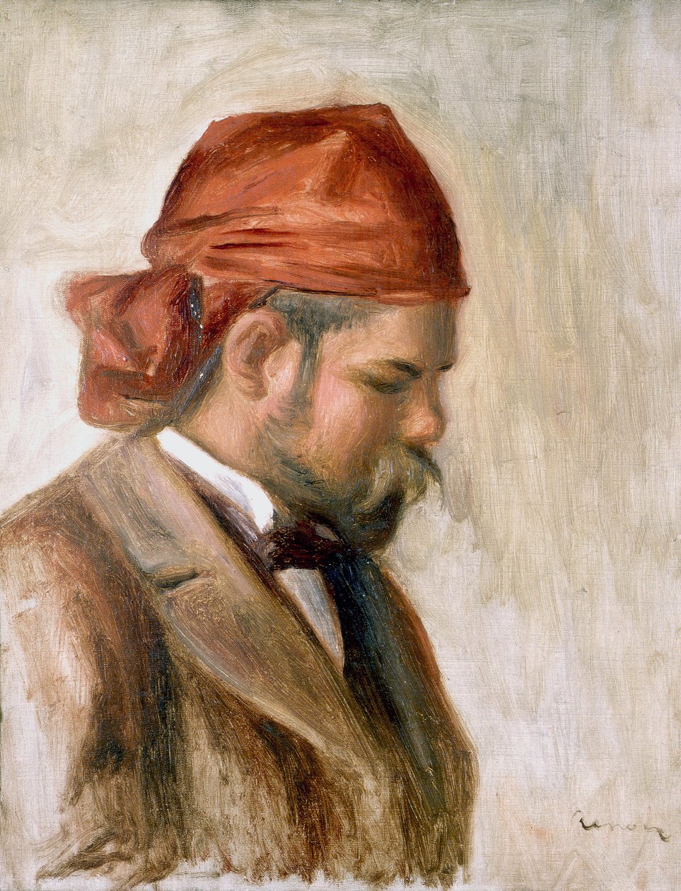 Vollard avec un foulard rouge - Pierre Auguste Renoir
