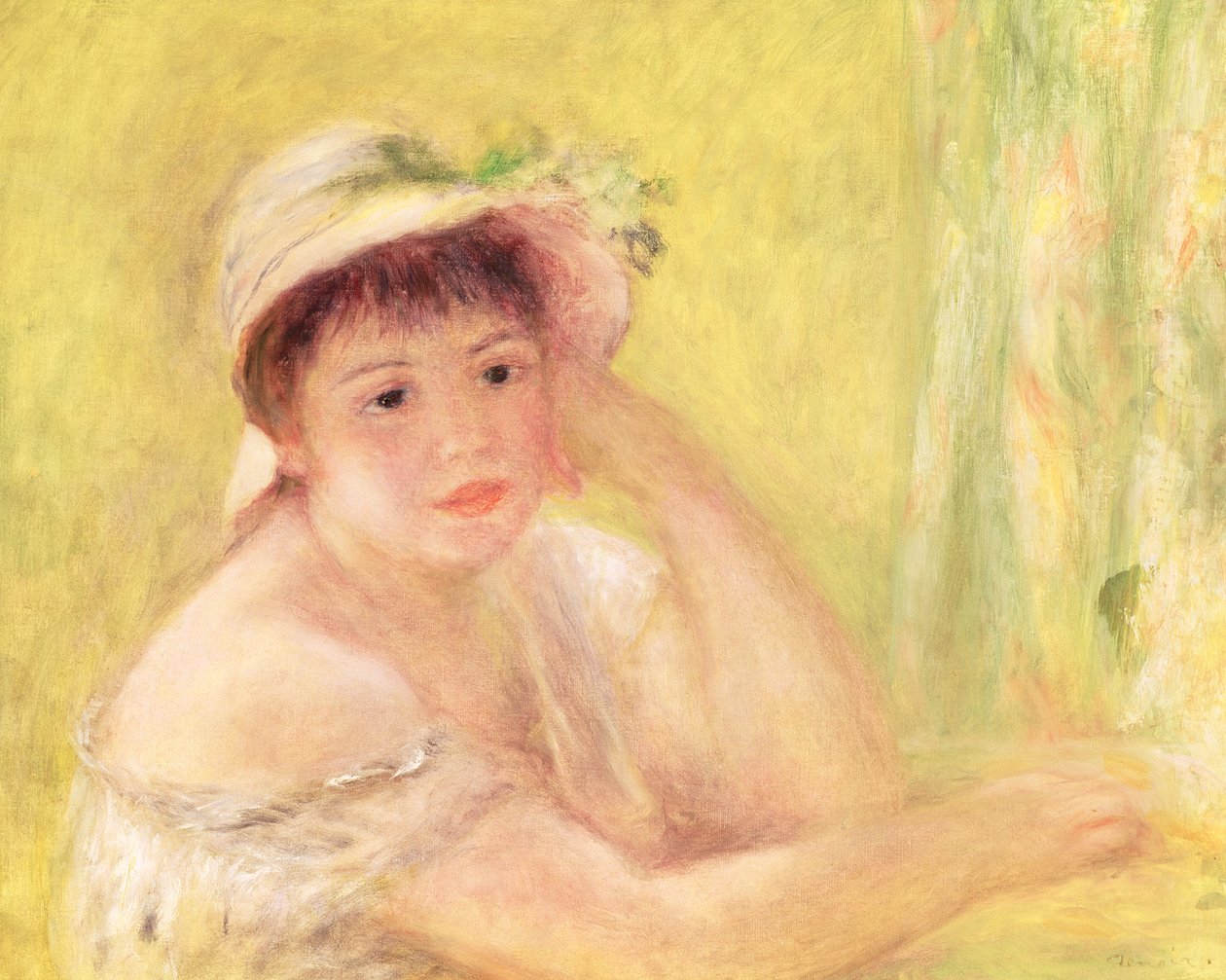 Femme au chapeau de paille, 1879 - Pierre Auguste Renoir