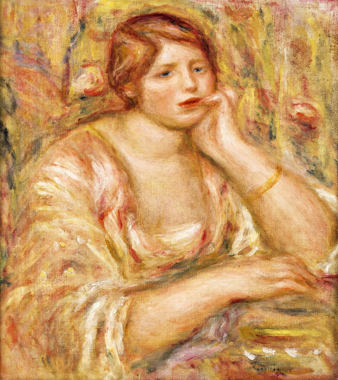 Femme de Face, Accoudée, 1919 - Pierre Auguste Renoir