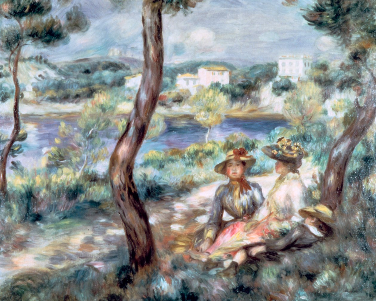 Jeune fille et garçon dans un paysage, 1893 - Pierre Auguste Renoir