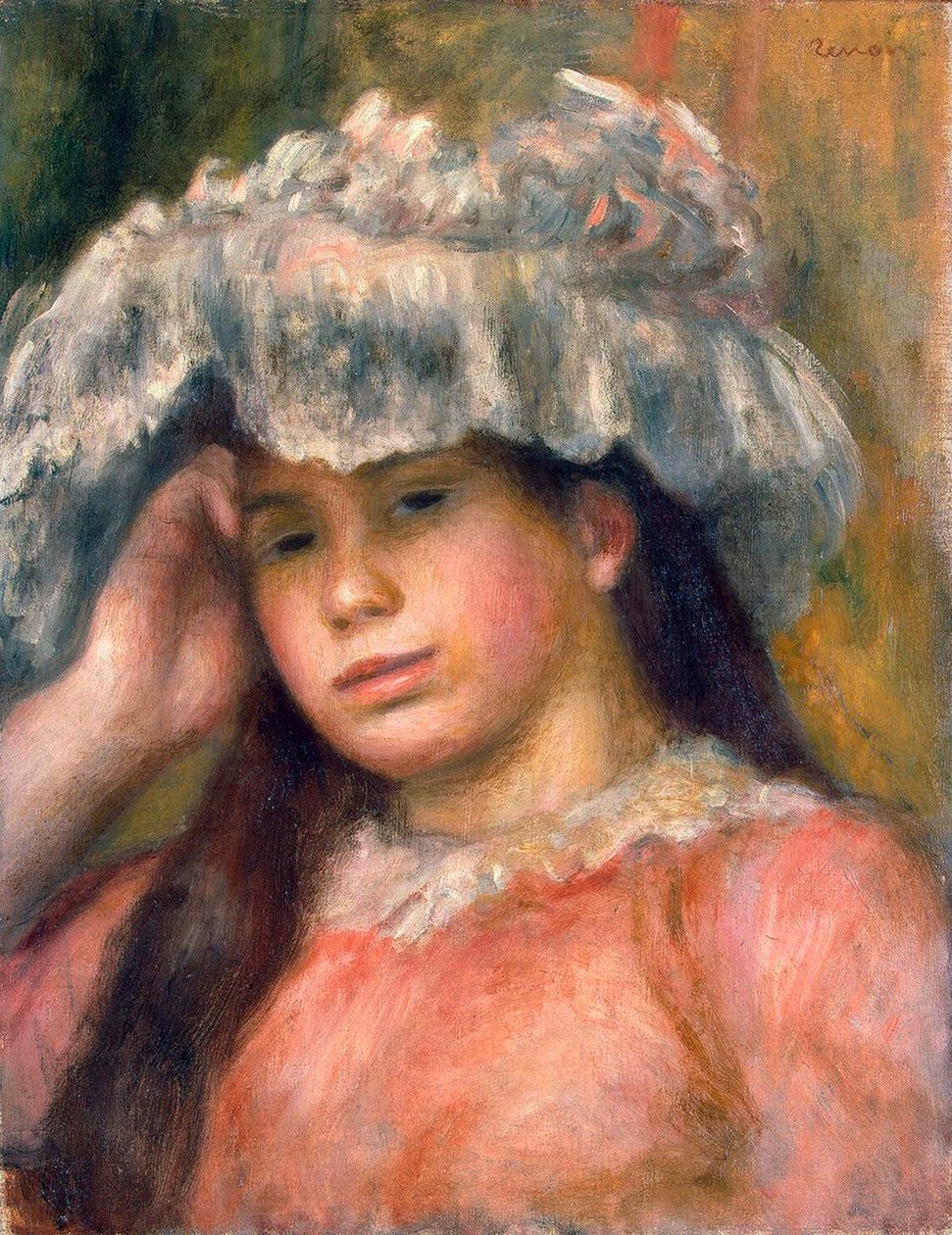 Jeune fille avec un chapeau, 1892-1894 - Pierre Auguste Renoir