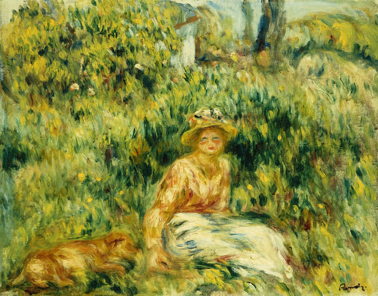Jeune Femme dans un Jardin, vers 1916 - Pierre-Auguste Renoir