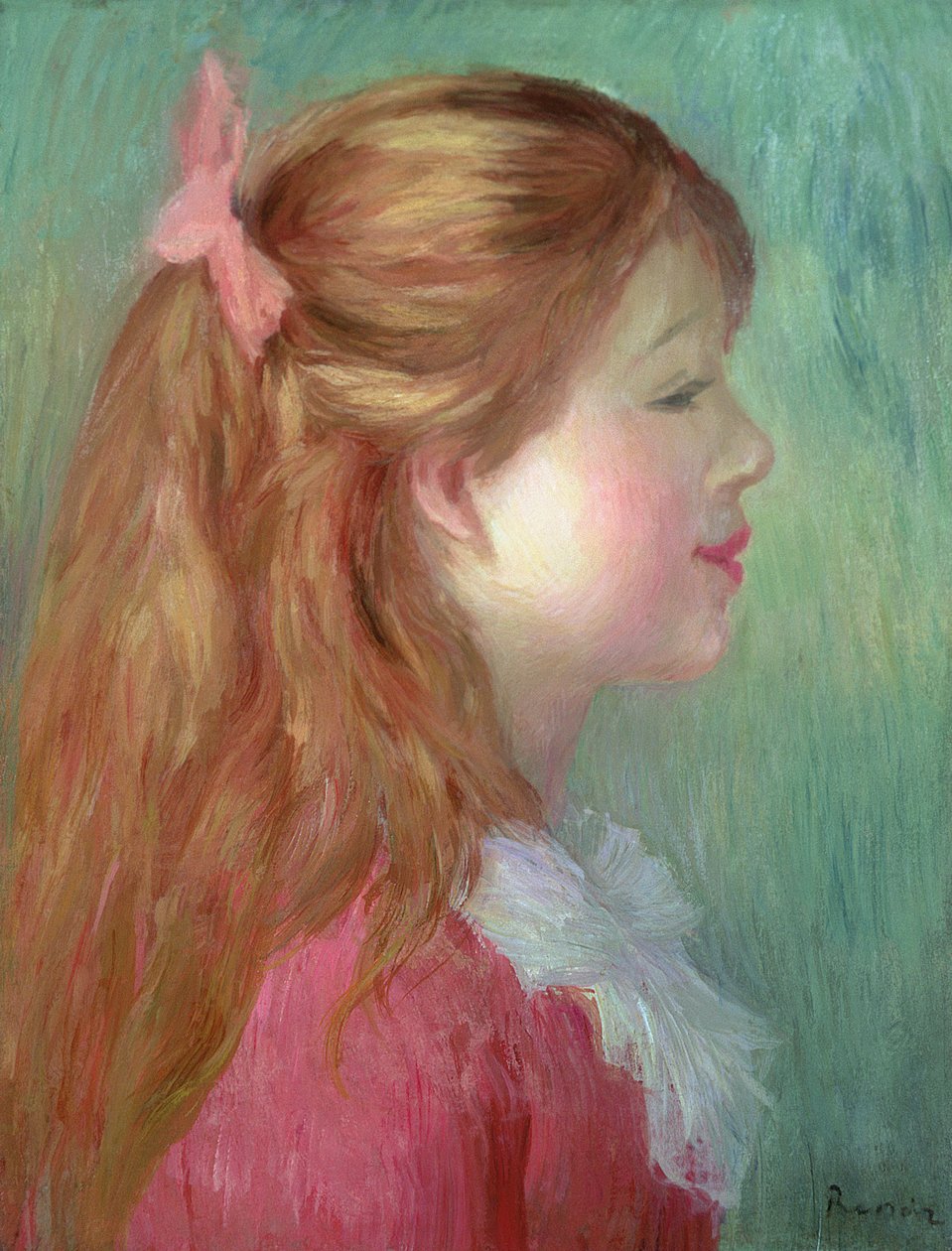 Jeune fille aux longs cheveux de profil, 1890 - Pierre Auguste Renoir