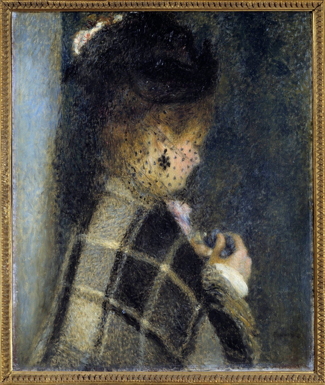 Jeune femme avec un voile. Peinture de Pierre Auguste Renoir (1841-1919) vers 1870 Paris, musée d