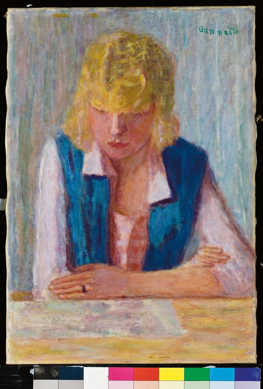 La Blonde au gilet bleu - Pierre Bonnard