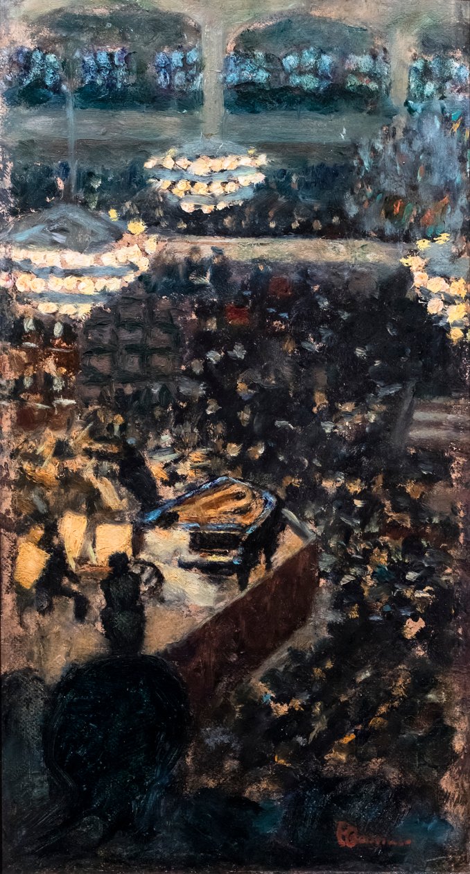 Le concert or Le concert Lamoureux, ca. 1895 (oil on wood) - Pierre Bonnard