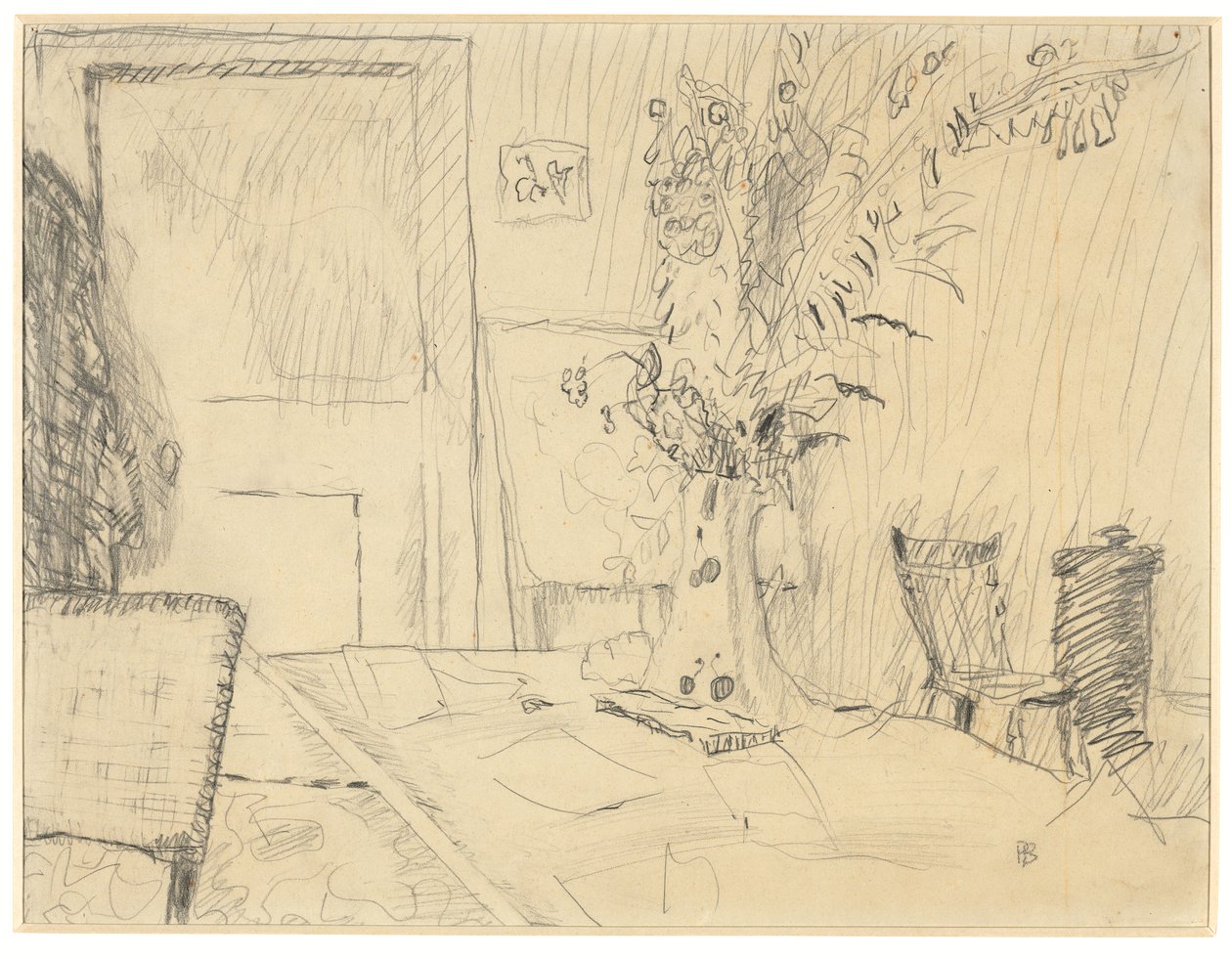 Pot de fleurs dans la salle à manger du cannet - Pierre Bonnard