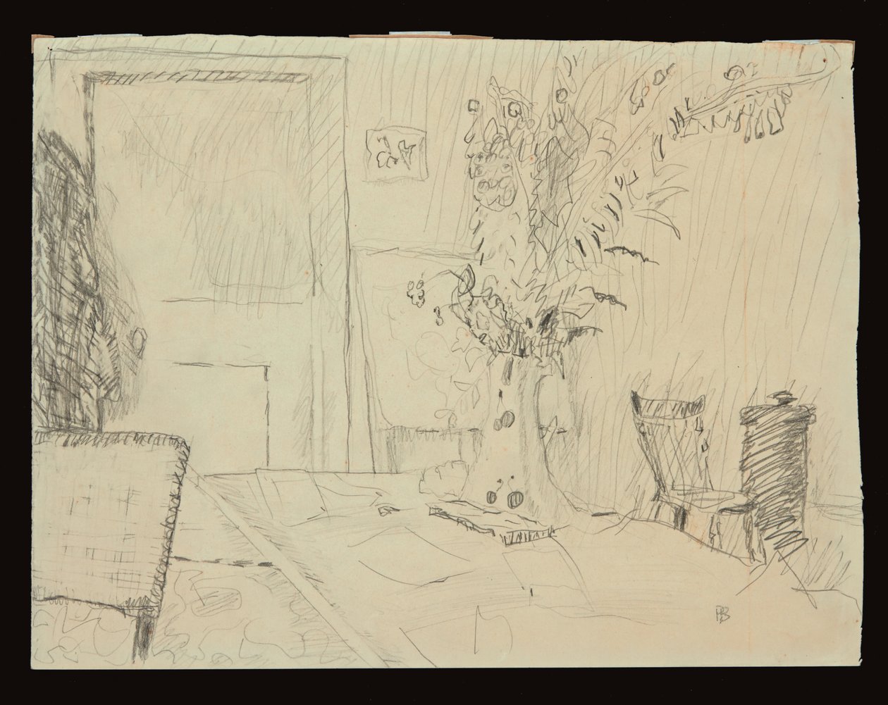 Pot de fleurs dans la salle à manger du cannet - Pierre Bonnard