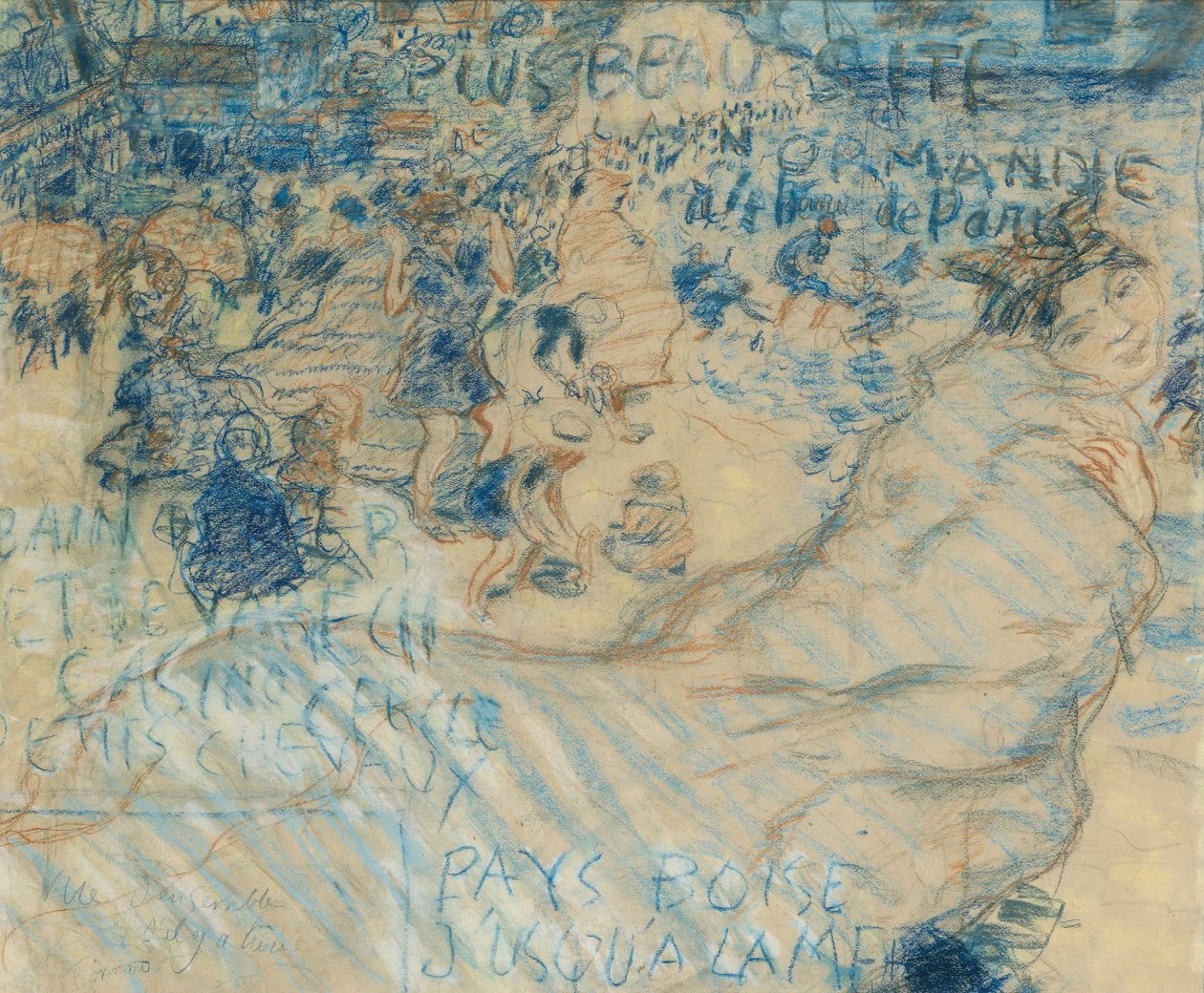 Station balnéaire en Normandie, vers 1897-98 (pastel sur carton) - Pierre Bonnard