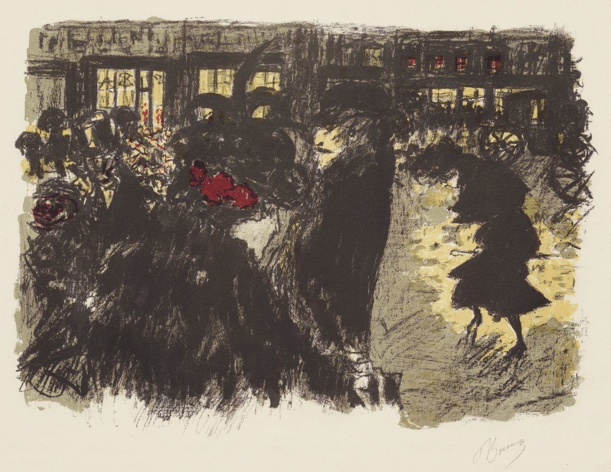Quelques aspects de la vie à Paris, 7 : La place le soir, c.1898 - Pierre Bonnard