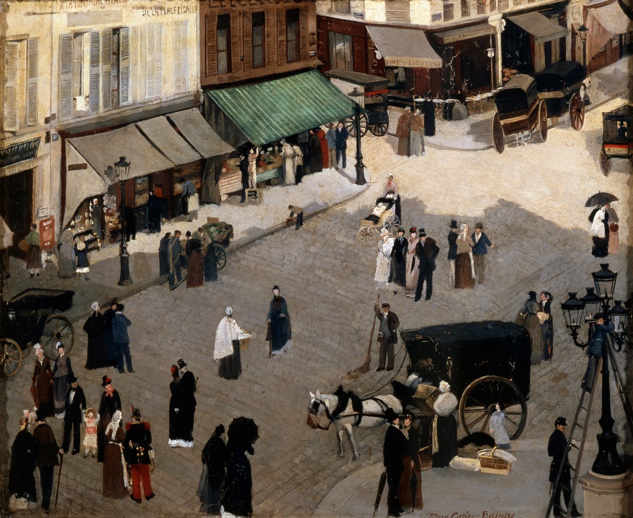 La place Pigalle à Paris, années 1880 - Pierre Carrier Belleuse
