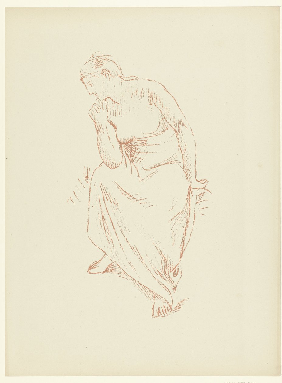 Femme à moitié nue assise - Pierre Cécile Puvis de Chavannes