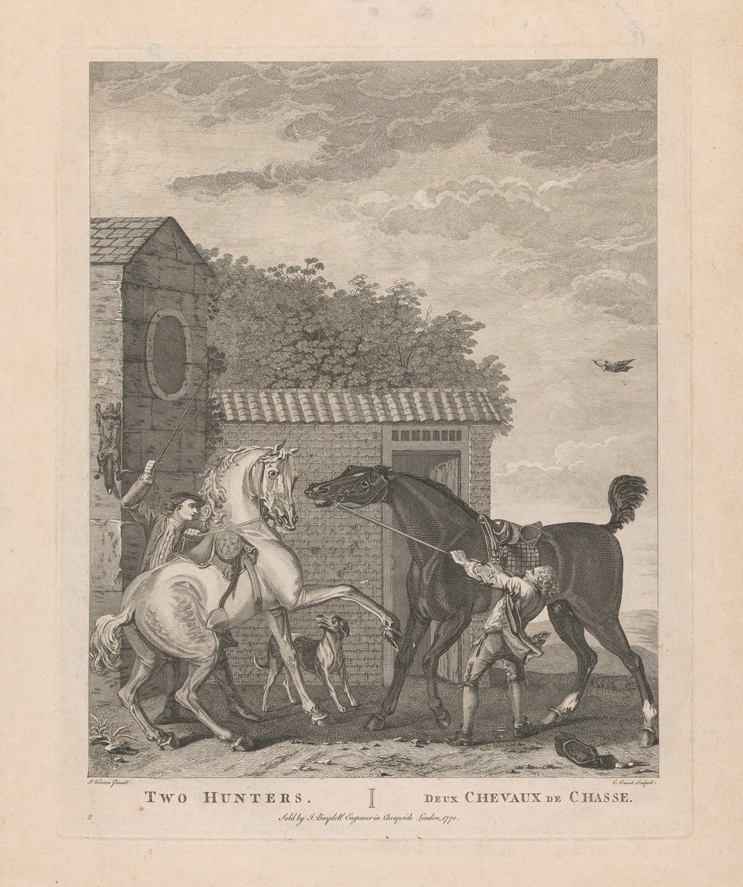 2. Deux chasseurs / Deux chevaux de chasse - Pierre-Charles Canot