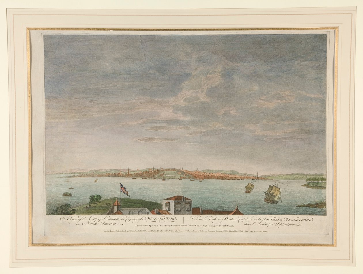 Vue de la ville de Boston, capitale de la Nouvelle-Angleterre, en Amérique du Nord - Pierre Charles Canot