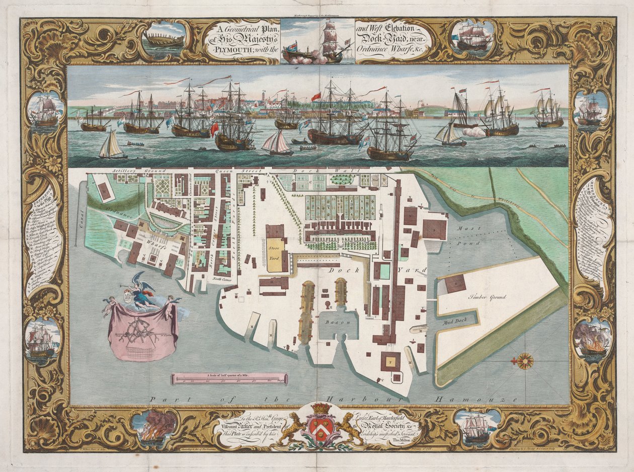 Près de Plymouth avec le quai de l