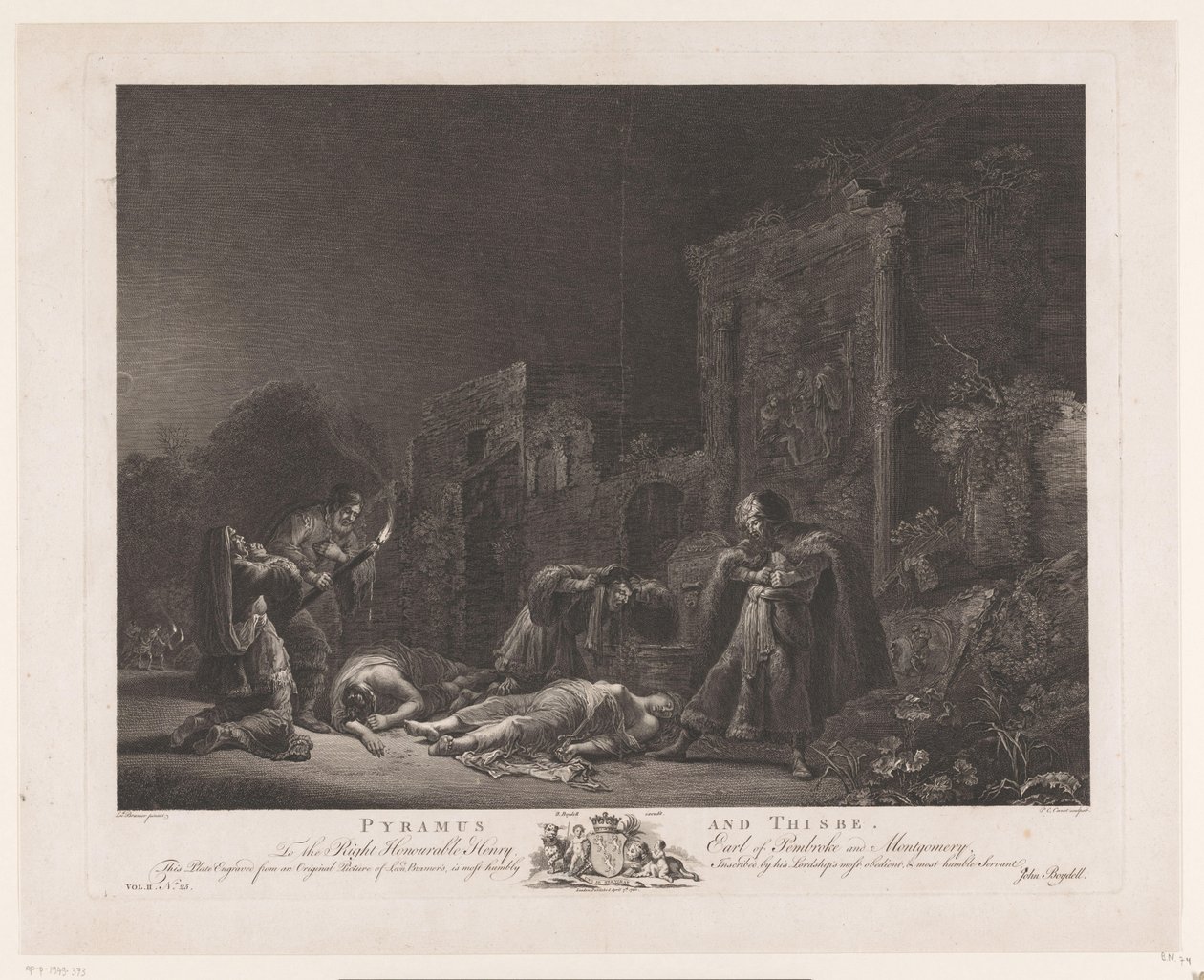 Pyramus et Thisbé - Pierre Charles Canot