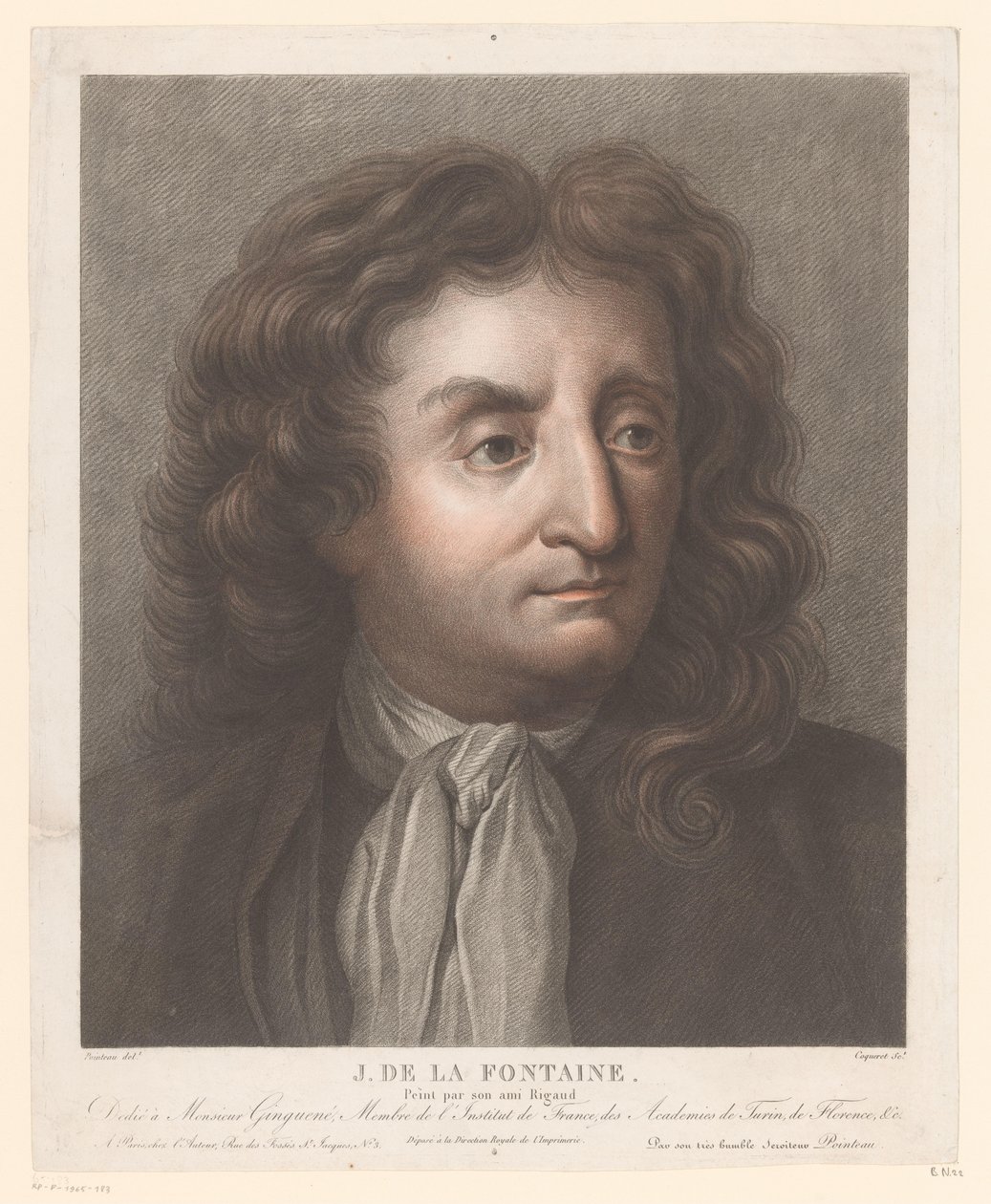 Portrait de Jean de La Fontaine - Pierre Charles Coqueret