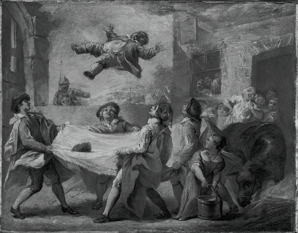 Sancho Panza jeté dans une couverture, 172324 - Pierre Charles Tremolieres