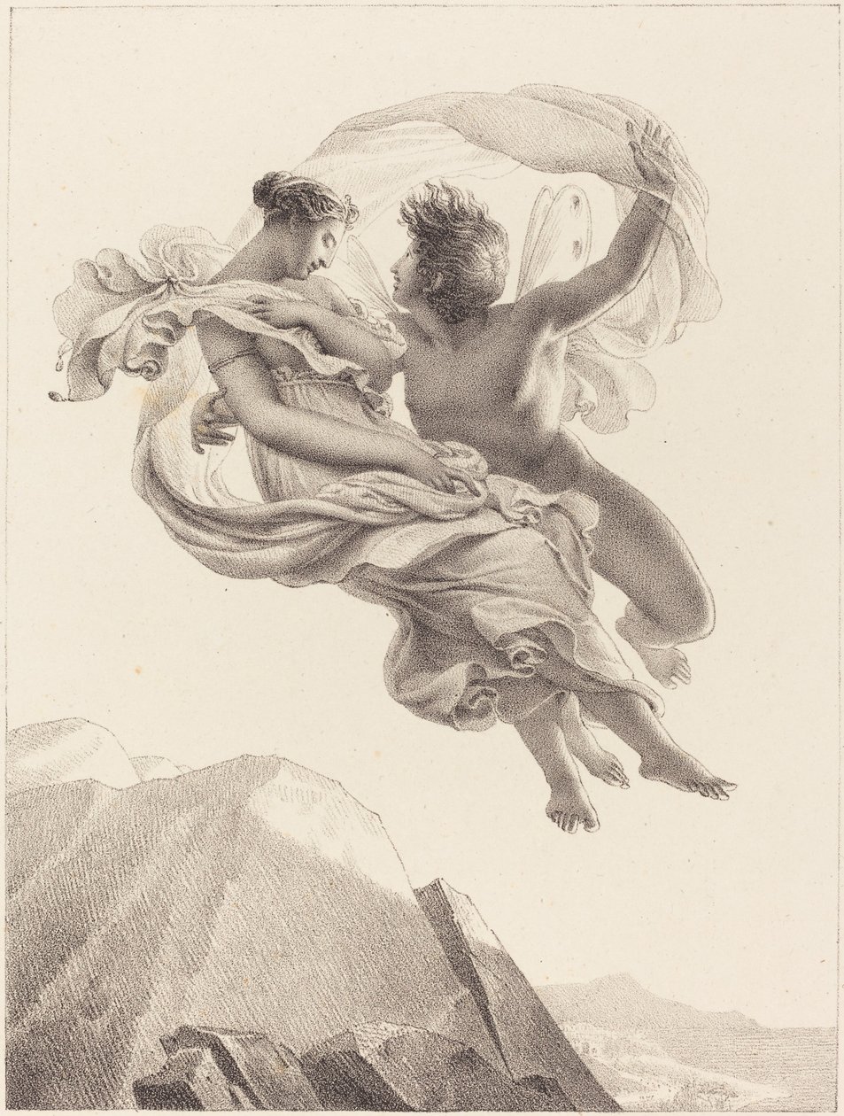 Zéphyr et Psyché - Pierre Claude François Delorme