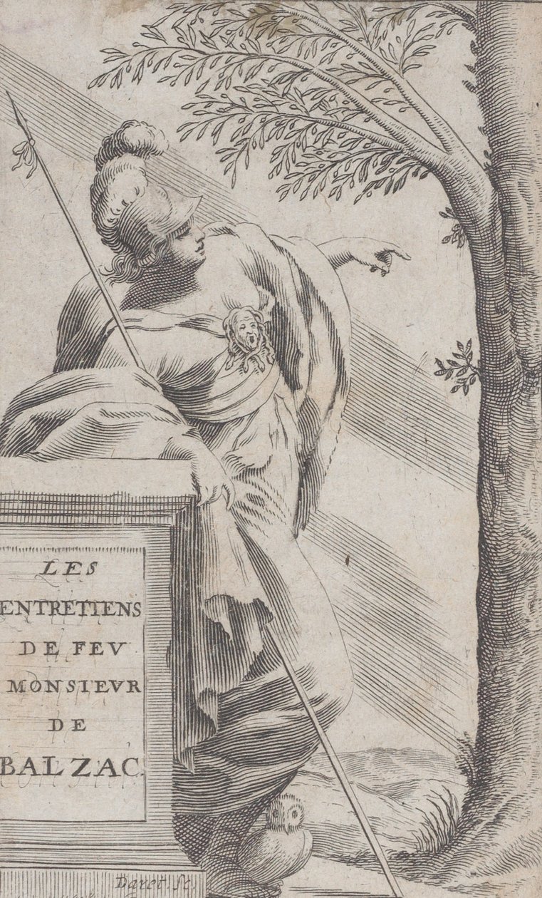 Frontispice, des Entretiens avec feu Monsieur Balzac, 1660 - Pierre Daret